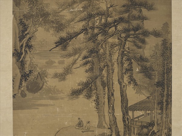 明沈周蒼厓高話圖　軸