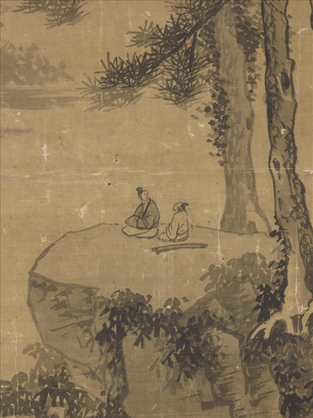 明沈周蒼厓高話圖　軸