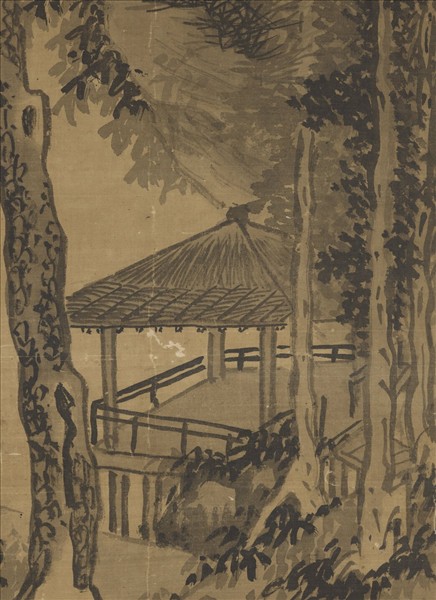 明沈周蒼厓高話圖　軸