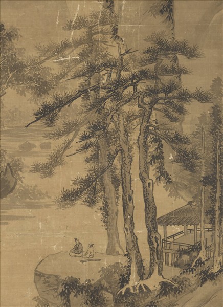 明沈周蒼厓高話圖　軸