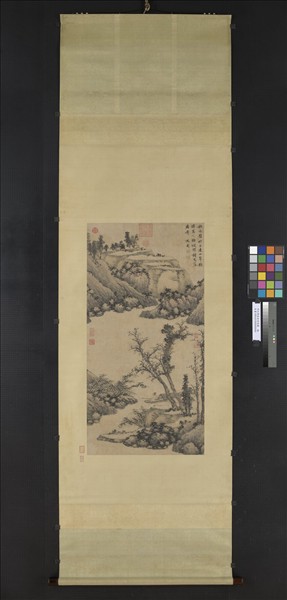 明沈周扁舟詩思圖　軸