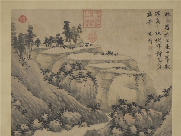 明沈周扁舟詩思圖　軸