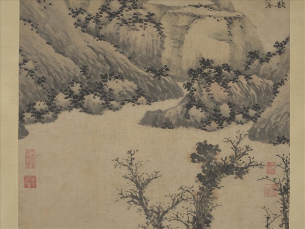 明沈周扁舟詩思圖　軸