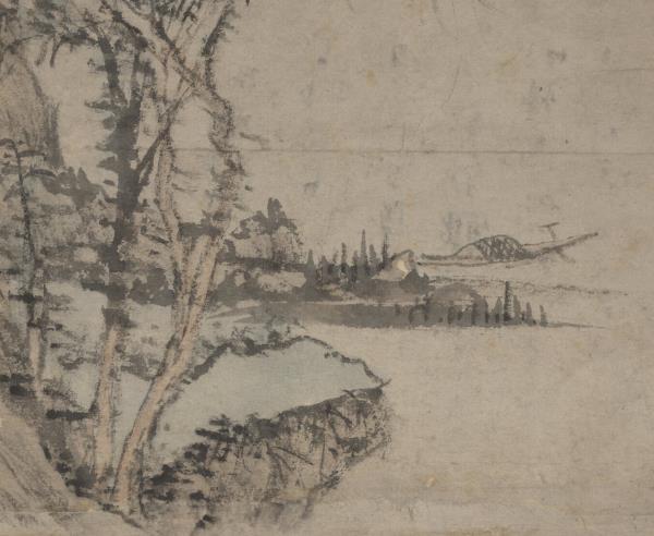 明沈周倣倪瓚筆意　軸