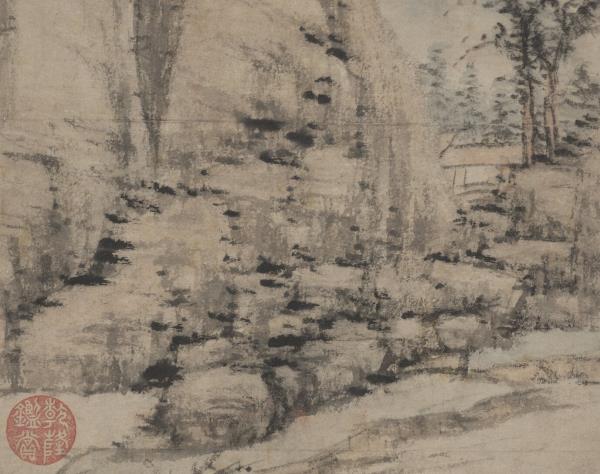 明沈周倣倪瓚筆意　軸