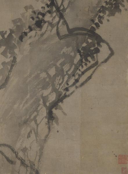 明沈周古松圖　軸