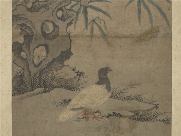 明沈周放鴿圖　軸