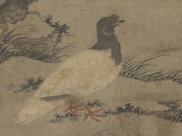 明沈周放鴿圖　軸