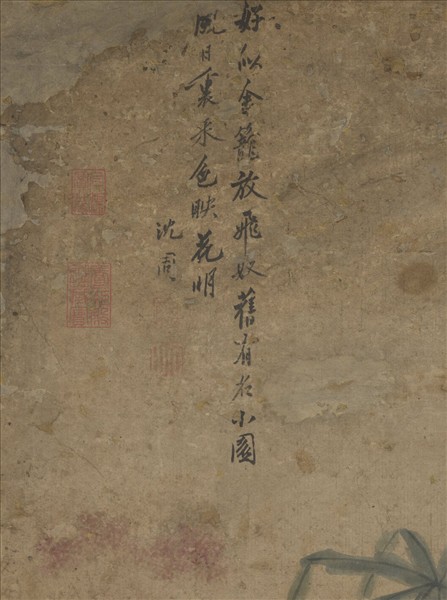 明沈周放鴿圖　軸