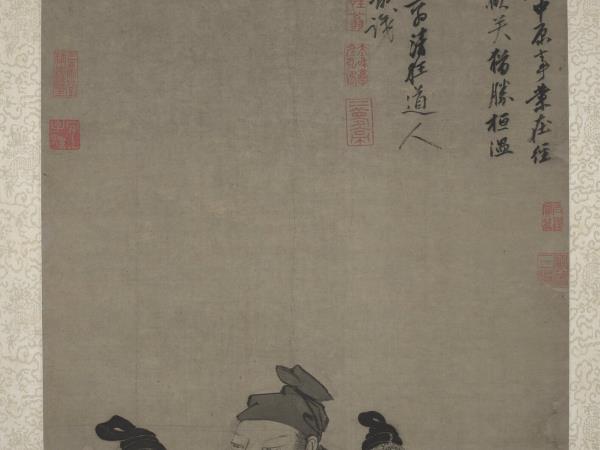 明郭詡東山攜妓圖　軸