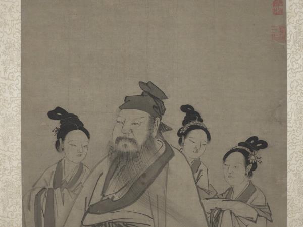 明郭詡東山攜妓圖　軸