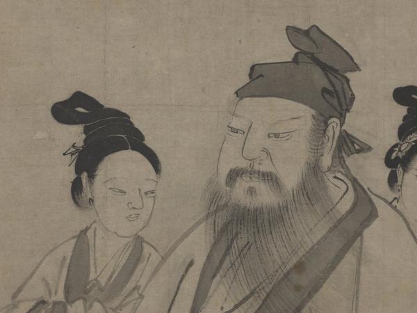 明郭詡東山攜妓圖　軸