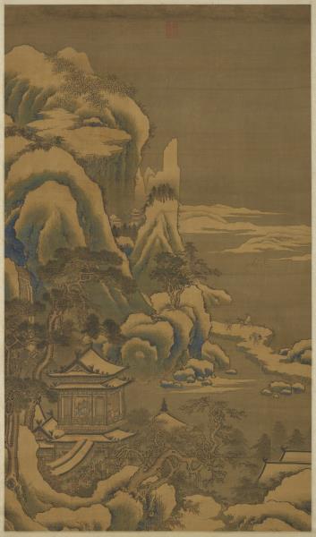 明王諤瑞雪凝冬　軸