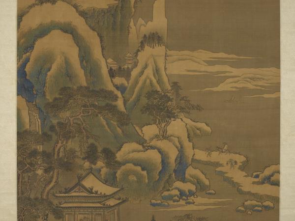 明王諤瑞雪凝冬　軸