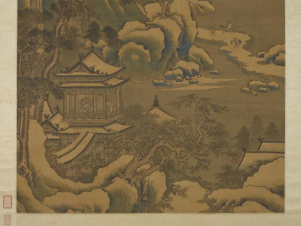 明王諤瑞雪凝冬　軸