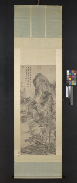 明唐寅暮春林壑　軸