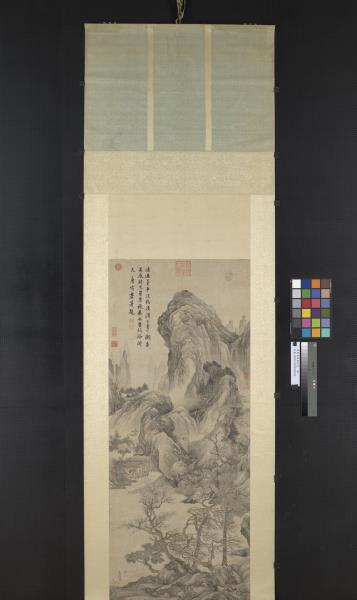 明唐寅暮春林壑　軸