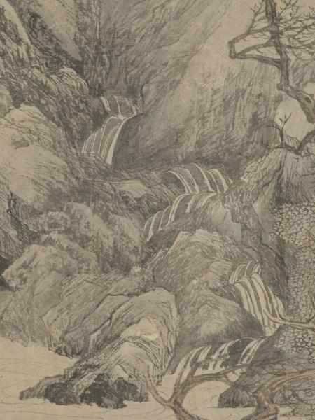 明唐寅暮春林壑　軸