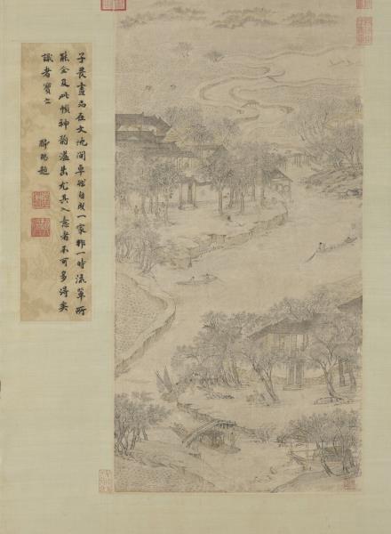 明唐寅江南農事圖　軸