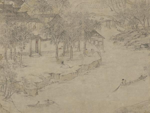 明唐寅江南農事圖　軸