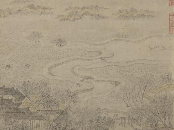 明唐寅江南農事圖　軸