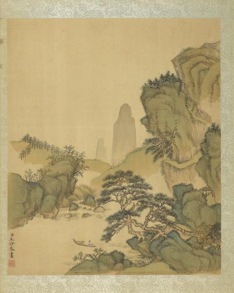 清王銓山水　冊　泛舟圖