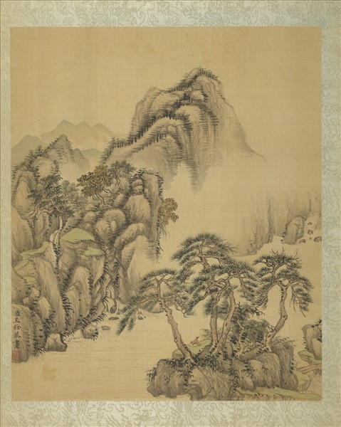 清王銓山水　冊　松岸望山