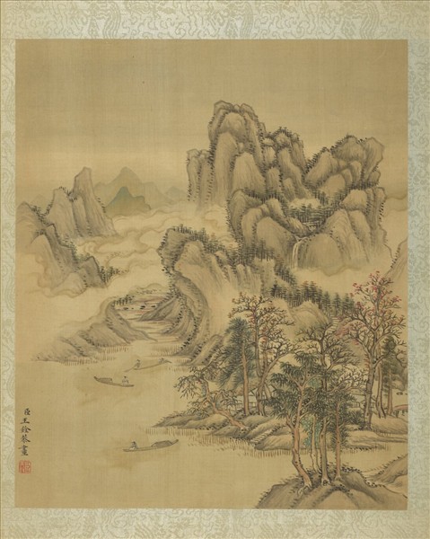 清王銓山水　冊　魚釣圖