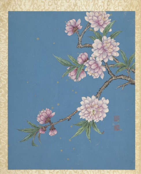 清蔣廷錫畫群芳擷秀　冊　碧桃