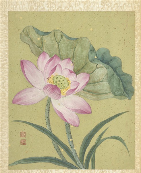 清蔣廷錫畫群芳擷秀　冊　荷花
