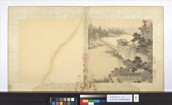 清焦秉貞山水　冊　水閣圖