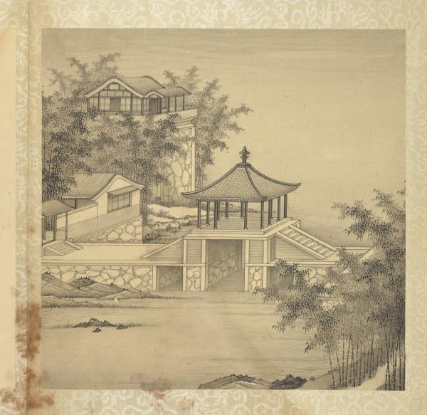 清焦秉貞山水　冊　湖亭圖