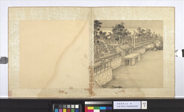 清焦秉貞山水　冊　曲廊濱江