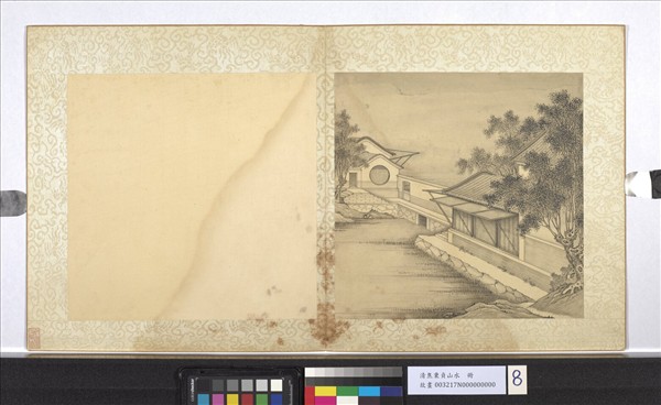 清焦秉貞山水　冊　窗閣圖