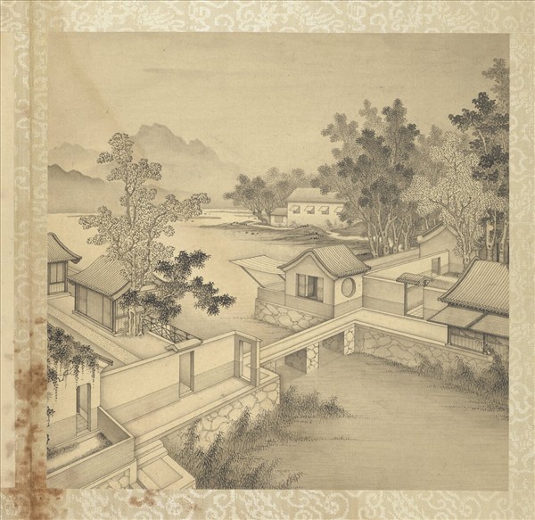 清焦秉貞山水　冊　水村圖