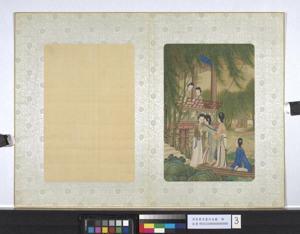 清焦秉貞畫仕女圖　冊　蓮舟晚泊