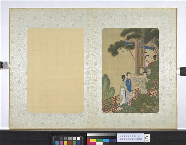 清焦秉貞畫仕女圖　冊　松閣笙歌