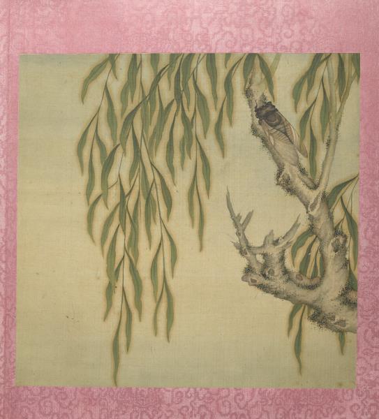 清蔣廷錫花卉　冊　夏蟬圖