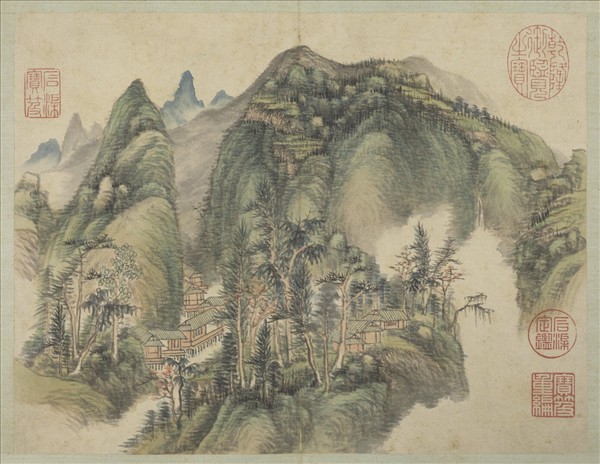 清弘旿畫山水（一）　冊　春林絢錦