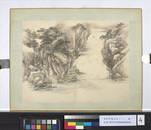 清弘旿畫山水（一）　冊　遠峽歸帆