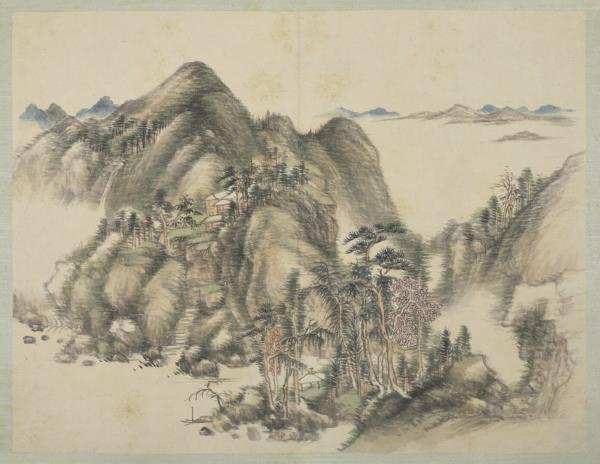 清弘旿畫山水（一）　冊　濃陰山館