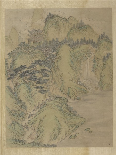 明張經畫山水　冊　策驢尋勝