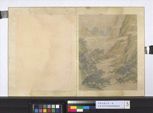 明張經畫山水　冊　高閣吟詠