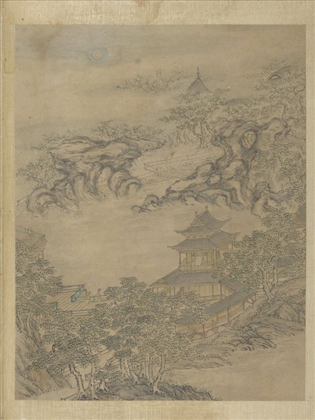 明張經畫山水　冊　層樓高會