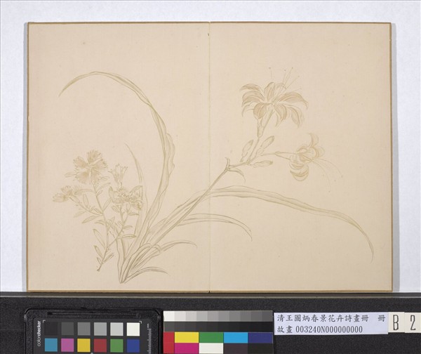 清王圖炳春景花卉詩畫冊　冊
