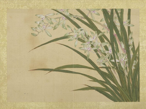 清王圖炳秋景花卉詩畫冊　冊　秋蘭