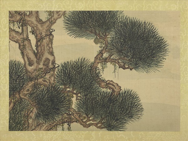 清王圖炳冬景花卉詩畫冊　冊　松