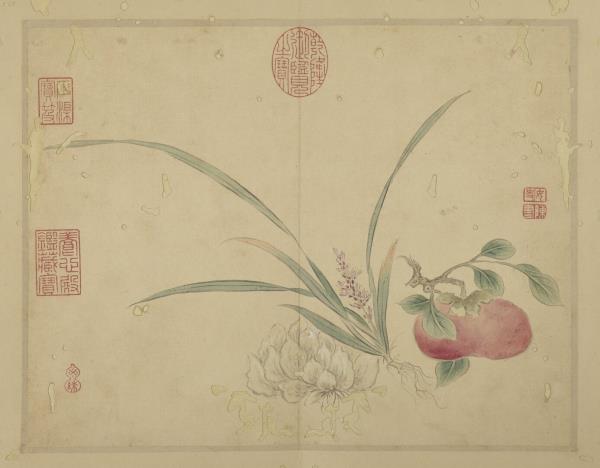 清陳書摹古　冊　花果