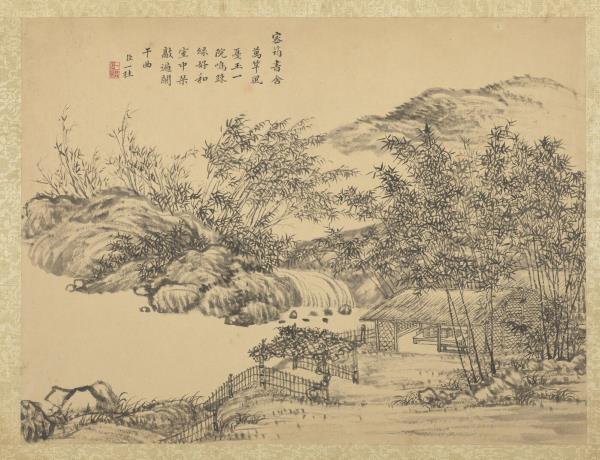 清鄒一桂畫書城十二圖　冊　密筠書舍