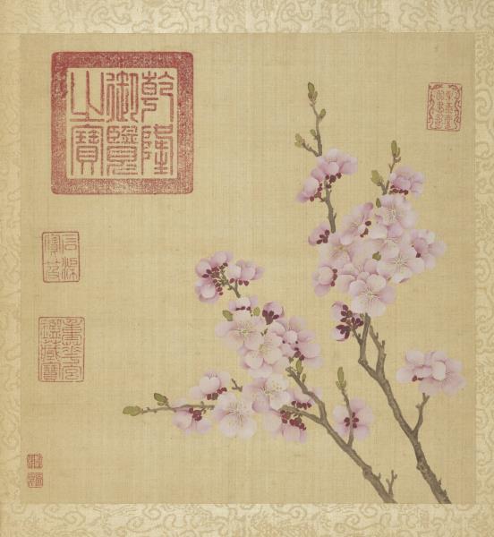 清鄒一桂花卉畫冊　冊　杏花